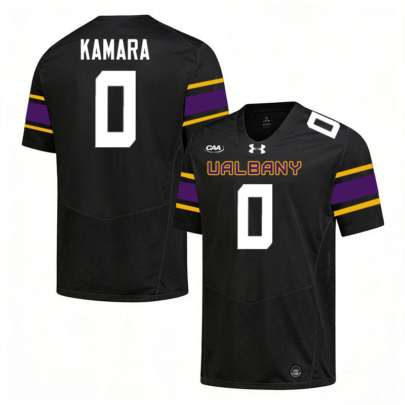 UAlbany Great Danes #0 Balansama Kamara College Football Jerseys,Uniforms-Black